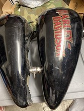 Vtg Harley Davidson OEM Dual Tank Lot of 2 Untested Part No 94/08 With Cap Knob picture