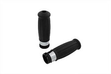 V-Twin 28-0148 Black Hand Grip Set for Harley 96 & Up Cable Op Throttle picture