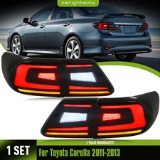 Pair Smoked LED Tail Light For Toyota Corolla 2011 2012 2013 Rear Lamp Assembly picture