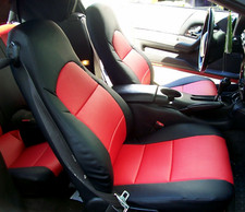 for 1972-2002 CHEVY CAMARO S.LEATHER CUSTOM FIT 2 FRONT SEAT COVERS 13 COLORS picture