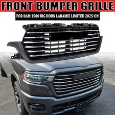 Front Bumper Grille Fits For RAM 1500 Laramie 2025-2026 Granite Crystal+Chrome picture