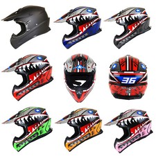1Storm Adult Motocross BMX MX ATV Dirt Bike Helmet Racing Style SC09SCLS picture