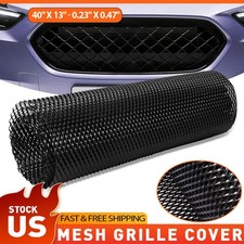 Car Grille Mesh Net Sheet Aluminum Rhombic Auto Grill Universal Black 40