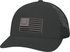 HUK Men's Trucker, Anti-Glare Snapback Fishing One Size, Huk and Bars - Black picture