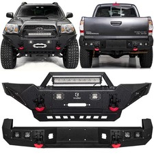 Vijay For 2005-2015 Toyota Tacoma Front/Rear Bumper With Winch Plate&LED Lights picture