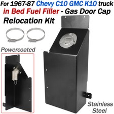 For 1967-1987 Chevy C10 GMC K10 in Bed Fuel Filler Gas Door Cap Relocation Kit picture