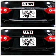 Chrome Delete Blackout Overlay for 2014-17 Infiniti Q50 Q50S Rear Trunk Trim picture