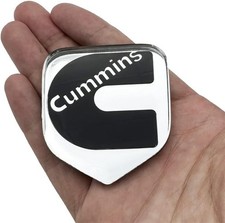 1pc front grille head emblem compatible with 2nd gen 94-02 cummin (chrome black) picture