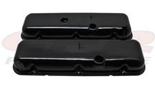 Black Tall Steel Valve Covers For 1965-1972 Chevy Big Block 396 427 454 Pair picture