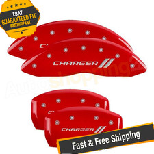 MGP 12181SCH1RD Gloss Red Caliper Covers for 11-21 Dodge Charger picture