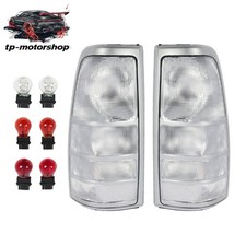 RARE All CLEAR Euro Rear Tail Light Set For 99-02 Chevy Silverado Pickup Truck picture