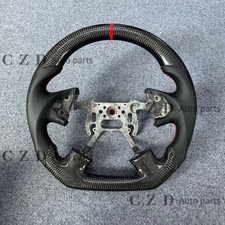 CZD Real Carbon Fiber Steering Wheel With Red Fit For Acura TL 2004 2005 2006 picture