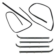 6pc Window Sweep/Run Channel Weatherstrip Set for F150 F250 F350 Pickup Truck picture