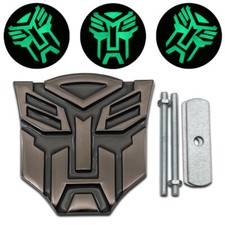 3D Glossy Black Metal Transformers Autobots Car Grille Emblem Racing Grill Badge picture