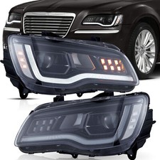 VLAND Head Lights Fit 2011-2023 Chrysler 300 LED Front Lamps W/Startup Animation picture