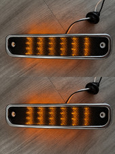 1973-1980 LED Chevy GMC C10 C20 Truck Smoke Side Marker Fender Lights Lens Pair picture