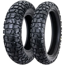 Tusk Waypoint Adventure Tire Set 130/80-18 and 180/80-14 for Yamaha TW200 picture