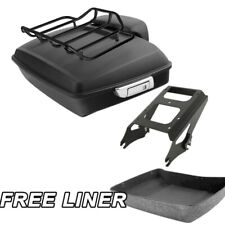 Matte Black Chopped Pack Trunk Pad Mount Rack Fit For Harley Touring Glide 09-13 picture