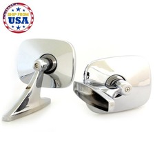 FIT CHEVROLET CORVETTE STINGRAY CHROME DOOR MIRROR 2PCS PAIR 1963 68 - 1982 picture