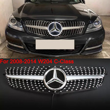 For Mercedes Benz W204 C-Class C250 C300 2008-2014 W/LED Star Chrome Front Grill picture