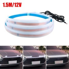 WHITE SCAN START UP DYNAMIC CAR LED HOOD LIGHT STRIP DRL DAYTIME RUNNING LIGHT picture