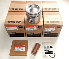 Cummins 6.7 Pistons QSB Industrial Performance STD Size 6 w/ Pins Rings 4955160 picture