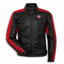 Ducati Corse C4 Black Motorcycle Racing Leather Jacket picture