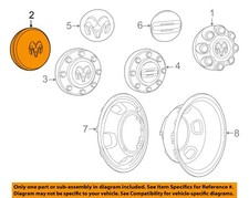CHRYSLER OEM 10-13 2500 Wheels Covers Trim-Center Cap 52106877AD picture