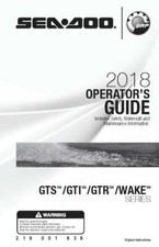 Sea-Doo Owners Manual Book 2018 SEA-DOO GTS, GTI, GTR & WAKE SERIES picture