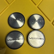 4x68mm Vossen Grey Black Decal Badges Wheel Center Caps Hubcaps Rim Caps 4x picture