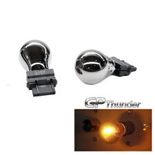 GP-Thunder 3157 3057 4157 Chrome Silver T25 Light Bulbs Amber 2pcs picture