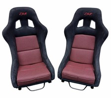 Universal Ultra Lightweight Fixed Mounted Bucket Seat With Rails Sliders Suede picture