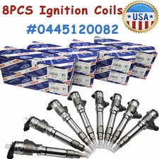 8x NEW Bosch Fuel Injector For GMC LMM Duramax 07-10 6.6L 0445120082 0986435520 picture