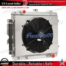 3Row Radiator+Shroud Fan fit 73-79 Dodge Dart /Plymouth Chrysler Duster Valiant picture