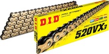 D.I.D 520VX3 Professional O-Ring Chain 120 Links Gold 520 VX3 picture