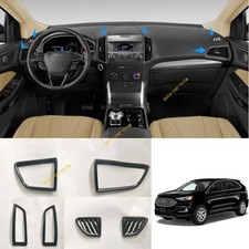 For Ford Edge 2015-2024 Carbon fiber Inner Dashboard Air AC Vent Cover Trim Kit picture