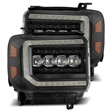 For 15-18 GMC Sierra Alpharex Nova Black Housing LED Projector Headlights Lamps picture