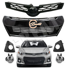 For 2014-2016 Toyota Corolla S Front Bumper Upper Lower Grille Fog Lights Set picture