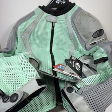 Joe Rocket Women’s Size XL Cleo Mint Black Silver Riding Jacket Lumidex Dynex picture