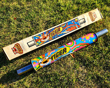 Tiger Vintage Art Muffler 70s Theme Psychedelic Graphics w/ Box 38inch Long picture