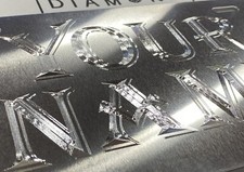 ENGRAVED Custom Personalized Name Car Tag Diamond Etched Silver License Plate picture