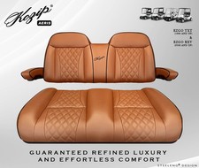 'KOZIP-Aeris' EZGO TXT/RXV GOLF CART FRONT SEAT/BACKREST CUSHION SET (BROWN) picture