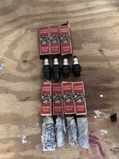 8 VINTAGE NOS CHAMPION R-7 RACING SPARK PLUGS 14mm PANHEAD SHOVELHEAD FLATHEAD picture