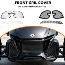 For Can-Am Spyder RT/RT-L 2020-2026 Black Silver Front Side Grille Inserts Cover picture
