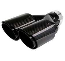 2 Bielpord Carbon Fiber Exhaust Tips 2.5 Inlet to Dual 3.5 Outlet Tailpipe Fit picture