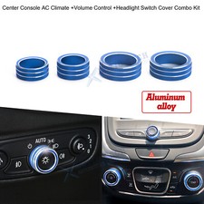 4Pcs AC/Headlight/Volume Control Knob Ring Cover For Chevrolet Equinox Malibu picture