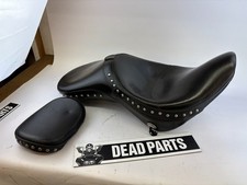 Harley Corbin 00-06 Softail studded concho seat saddle w/backrest pad Look picture