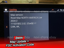 Original BMW North America LIVE 2026-2 FSC CODE + North America LIVE 2026-2 Map picture