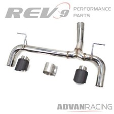 Rev9 CB-211A_2 Stainless Steel Axle-Back Muffler Bypass Exhaust Carbon Fiber Tip picture