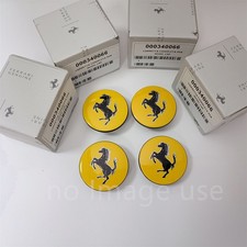 Ferrari 488 458 430 F12 GTC4 Roma Yellow Wheel Center Cap Set 340066 picture